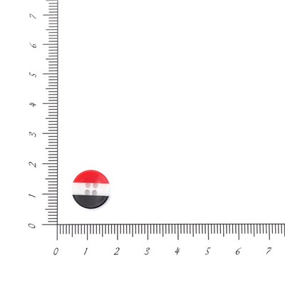 Пуговицы Рубашка 13мм 4 прокола L024-3 12шт (красный/белый/черный)