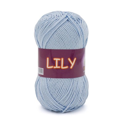 Lily 1632 100%мерс.хлопок 50г/125м. (Индия),  св.голубой