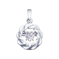 Подвеска из серебра со Swarovski Zirconia, 89030030