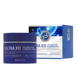 Enough Очищающее молочко для лица с коллагеном / Ultra X10 Collagen Cleansing Milk, 300 мл