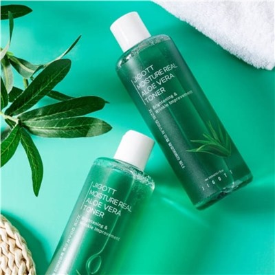 Jigott Увлажняющий тонер с экстрактом алоэ / Moisture Real Aloe Vera Toner, 300 мл