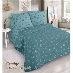 Поплин Аlice Textile: Сердце (зелёные) (Трейд дизайн)