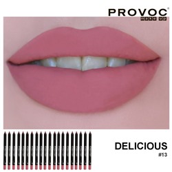 Provoc Гелевый карандаш-подводка для губ водостойкий / Semi Permanent Gel Eye Liner Filler №13 Delicious, розово-малиновый