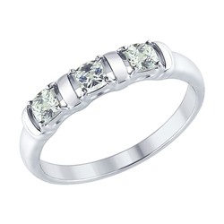 Кольцо из серебра со Swarovski Zirconia, 89010065