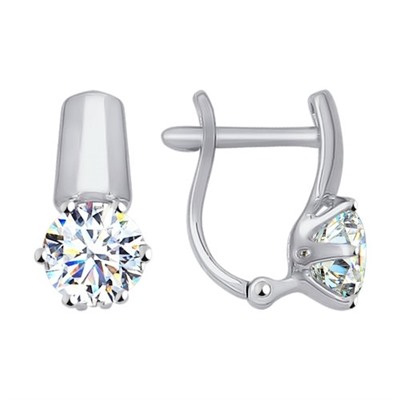 Серьги из белого золота со Swarovski Zirconia, 81020215