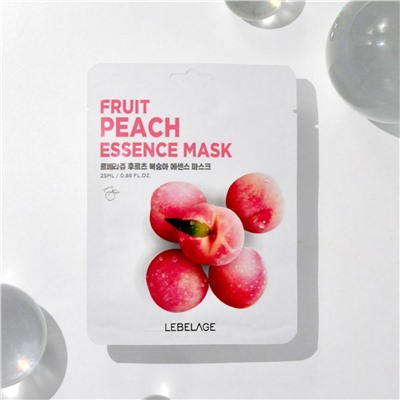 Lebelage Увлажняющая тканевая маска с персиком / Fruit Peach Essence Mask, 25 мл