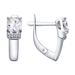 Серьги из серебра со Swarovski Zirconia, 89020056