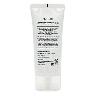 MeLoSo Пилинг-гель для лица с AHA/BHA/PHA кислотами и морской водой / Clear Balance Hyaluron Aqua Peeling Gel, 130 мл