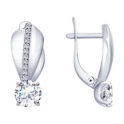 Серьги из серебра со Swarovski Zirconia, 89020103