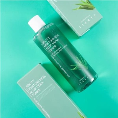 Jigott Увлажняющий тонер с экстрактом алоэ / Moisture Real Aloe Vera Toner, 300 мл