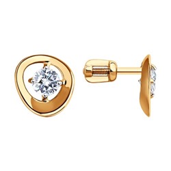 Серьги из золота со Swarovski Zirconia, 81020549