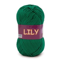 Lily 1622 100%мерс.хлопок 50г/125м. (Индия),  изумруд