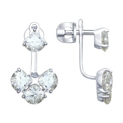 Серьги из серебра со Swarovski Zirconia, 89020088