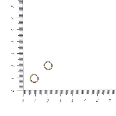 Кольцо для бижутерии 0.9х7мм 200шт бронза