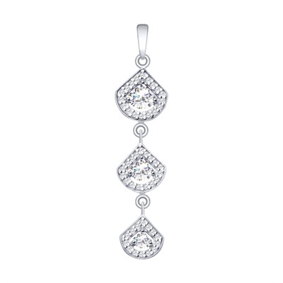 Подвеска из серебра со Swarovski Zirconia, 89030031