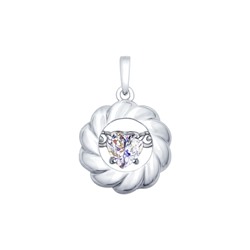 Подвеска из серебра со Swarovski Zirconia, 89030027