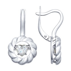 Серьги из серебра со Swarovski Zirconia, 89020091