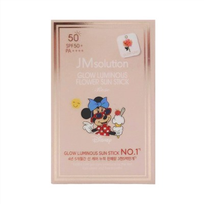 Jmsolution Солнцезащитный стик с экстрактом розы / Glow Luminous Flower Light Sun Stick SPF50+PA++++ Disney Minnie, 21 г