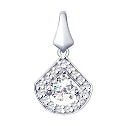 Подвеска из серебра со Swarovski Zirconia, 89030032