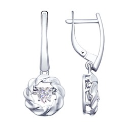 Серьги из серебра со Swarovski Zirconia, 89020095