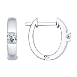 Серьги из серебра со Swarovski Zirconia, 89020050