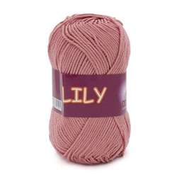 Lily 1630 100%мерс.хлопок 50г/125м. (Индия),  свадебная роза