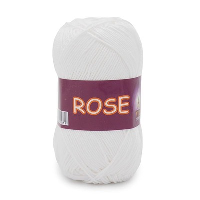 Rose 3901 100%хлопок двойн.мерсер-ции 50г/150м (Индия),  белый