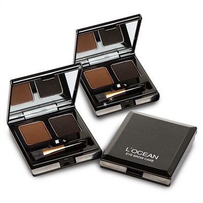 L’ocean Тени для бровей / Eye Brow Cake, 01 Black + Brown