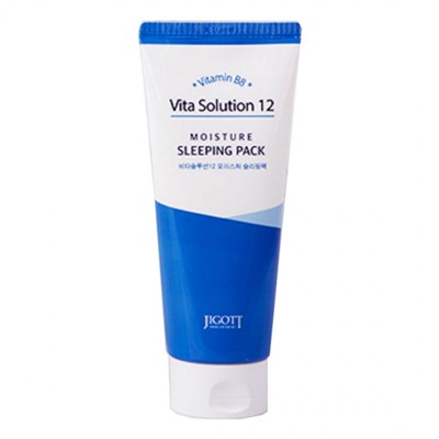 Jigott Увлажняющая ночная маска для лица / Vita Solution 12 Moisture Sleeping Pack, 180 мл