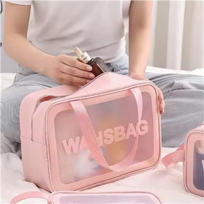 Kristaller Косметичка Washbag rectangular big, розовый