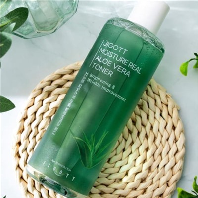 Jigott Увлажняющий тонер с экстрактом алоэ / Moisture Real Aloe Vera Toner, 300 мл