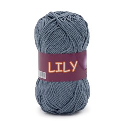 Lily 1631 100%мерс.хлопок 50г/125м. (Индия),  потертая джинса