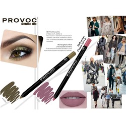 Provoc Гелевый карандаш-подводка для глаз водостойкий / Semi Permanent Gel Eye Liner №84 This Means War, оливковый с шиммером