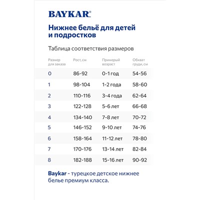 Трусы для девочки в рубчик Baykar