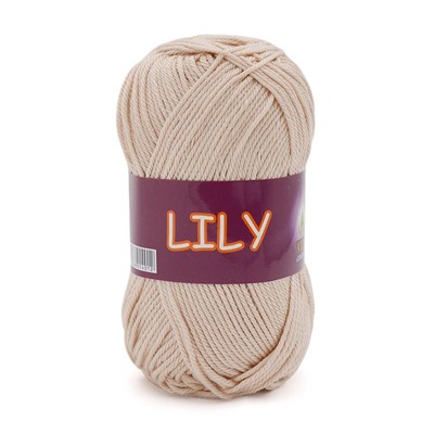 Lily 1603 100%мерс.хлопок 50г/125м. (Индия),  молочный