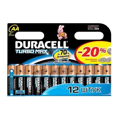 Эл-т пит.Duracell TURBO LR06 BP12