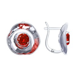 Серьги из серебра с фианитами, 8-94020004