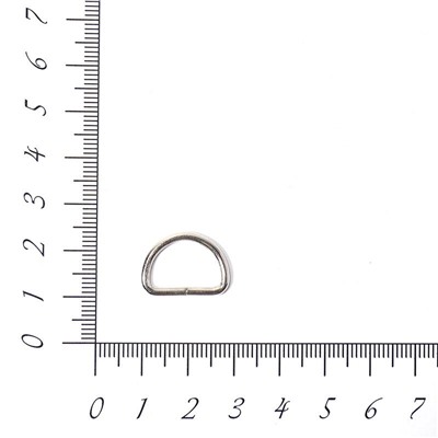 Полукольцо 15мм 50шт никель