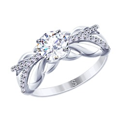 Кольцо из серебра со Swarovski Zirconia, 89010110