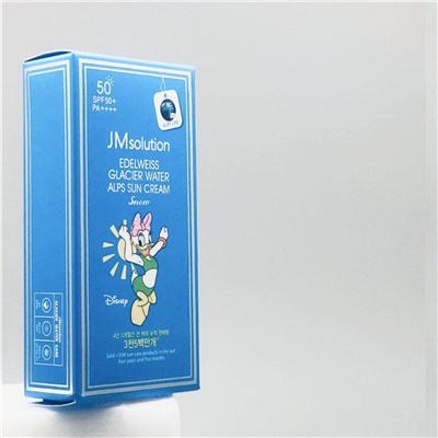 Jmsolution Охлаждающий солнцезащитный крем / Edelweiss Glacier Water Alps Moist Suncream Snow SPF50+/PA++++ Disney Daisy Duck, 50 мл