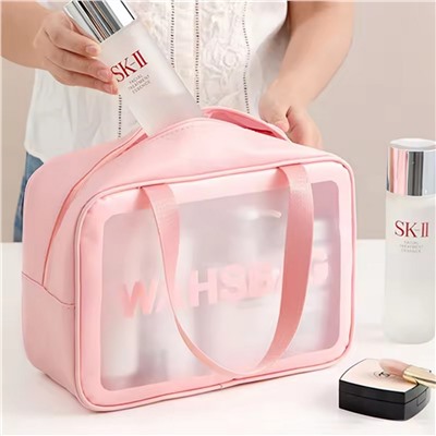 Kristaller Косметичка Washbag rectangular big, розовый