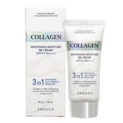 Enough BB-крем с морским коллагеном / Сollagen 3 in1 whitening moisture BB Cream SPF47 PA+++, 50 мл