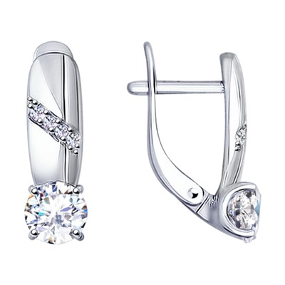 Серьги из серебра со Swarovski Zirconia, 89020100