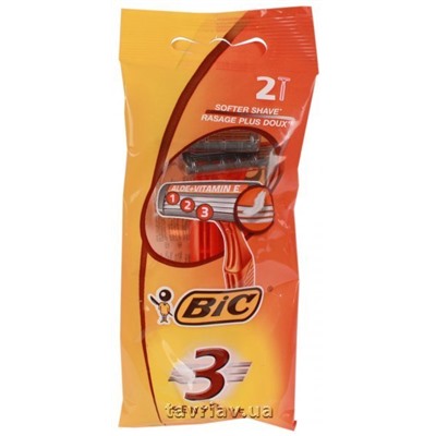 BIC 3 станки оранж.сенсетив 2шт