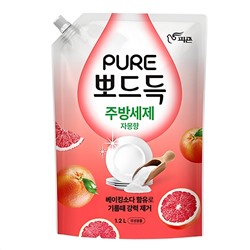 PIGEON Средство для мытья посуды, фруктов и овощей с содой, грейпфрут / Pure Grapefruit Dish Detergent, 1200 мл