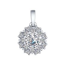 Подвеска из серебра с swarovski zirconia, 89030014