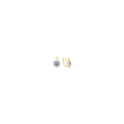 Серьги из золочёного серебра со Swarovski Zirconia, 89020070